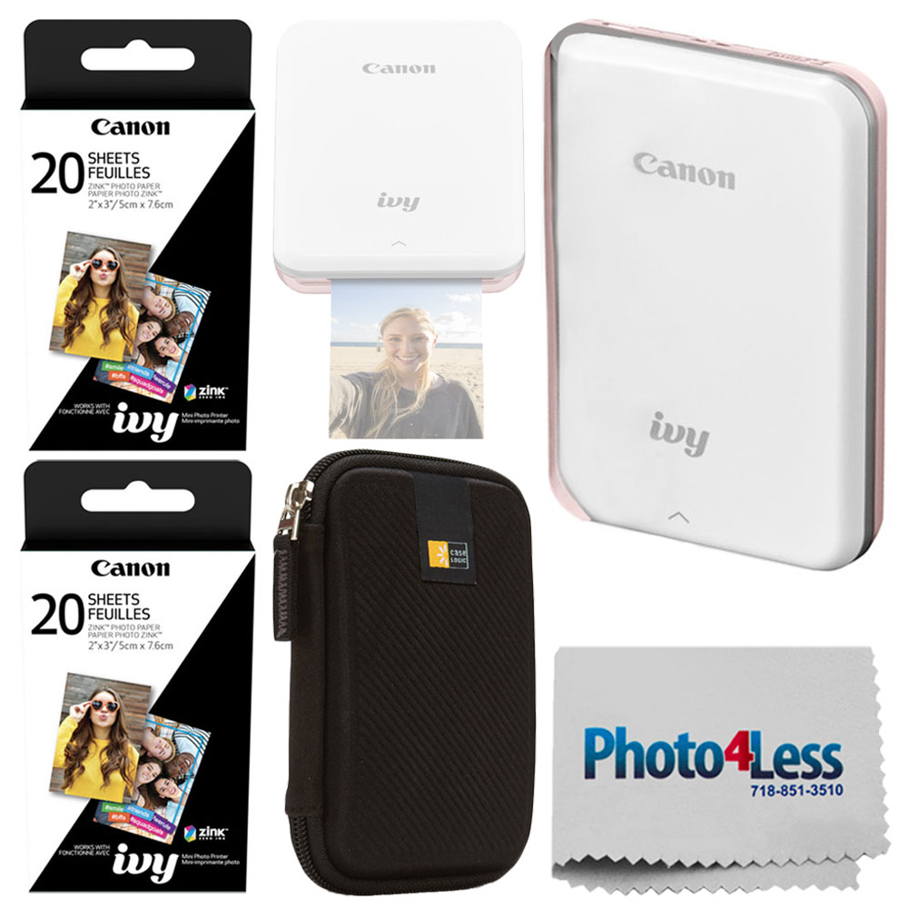 Canon IVY Mini Photo Printer for Smartphones (Rose Gold) - Sticky-back  prints, Pocket-size