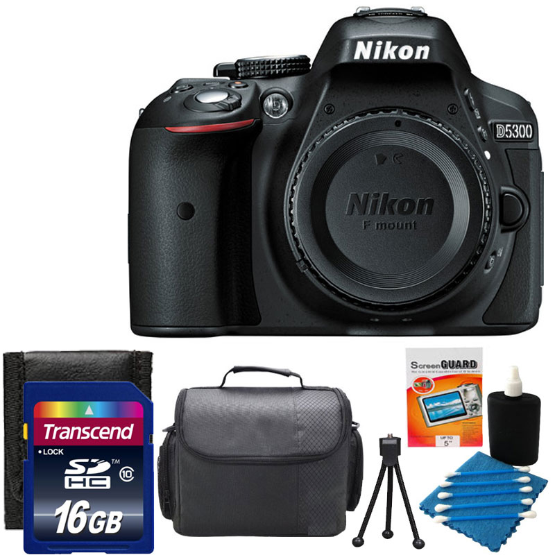 Nikon D5300 24.2 MP CMOS Digital SLR Camera with Built-in Wi-Fi and GPS  Body Only (Black)