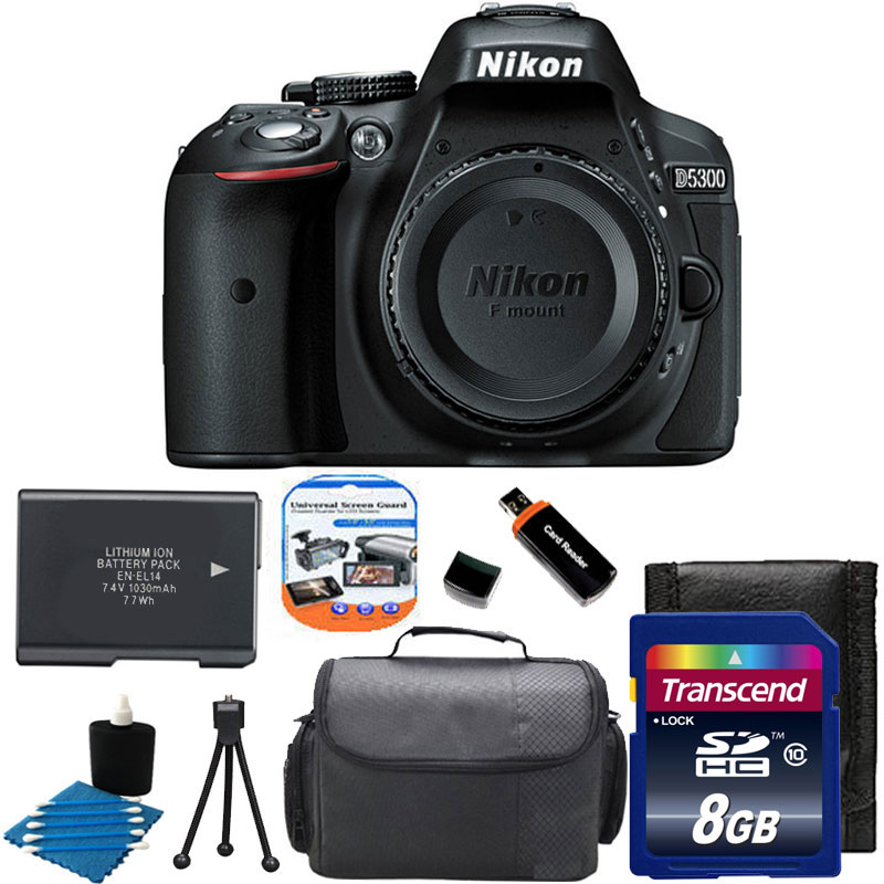 Nikon D5300 24.2 MP CMOS Digital SLR Camera with Built-in Wi-Fi and GPS  Body Only (Black)