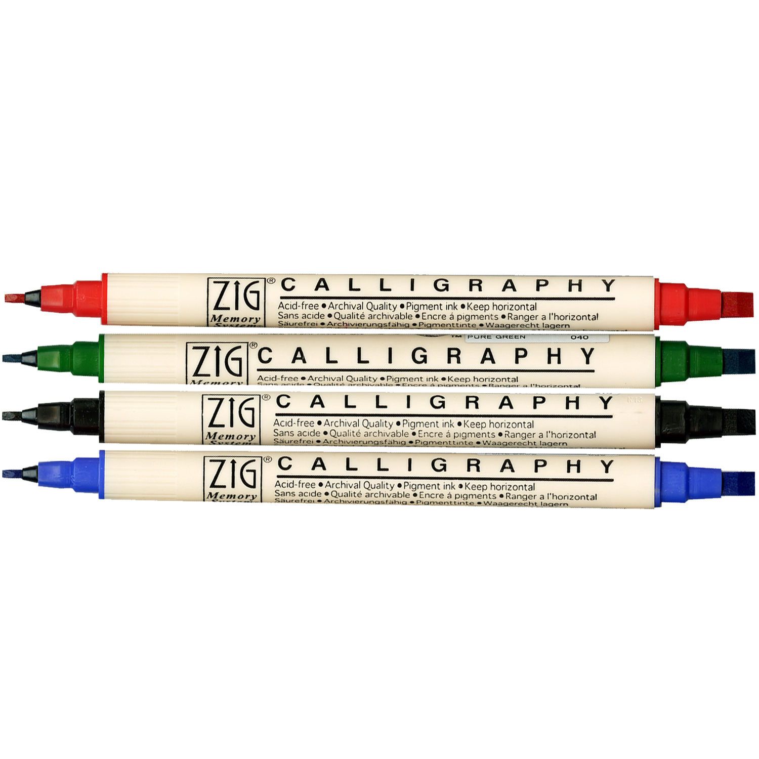 Zig Memory System Calligraphy Marker 4/Pkg