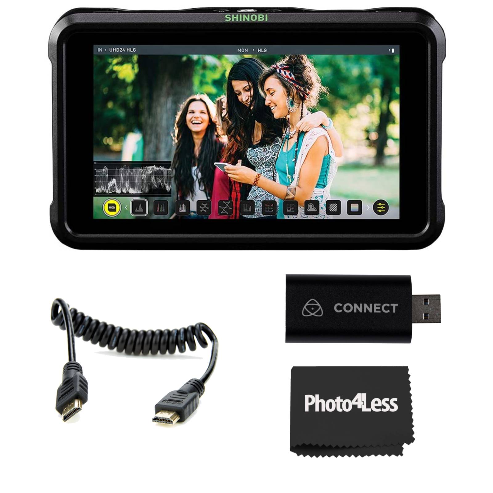 Photo4Less | Atomos Shinobi 5-inch HDMI 4K Monitor +Connect 4k